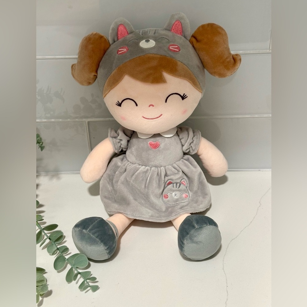 Gloveleya Baby Doll Girl Gift Soft Plush Kitty Cat Doll 14" Birthday Gifts Cute